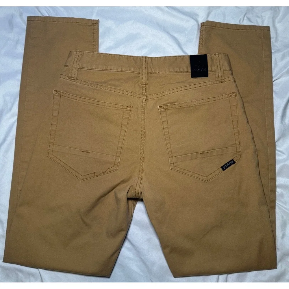 Prana Slim Fit Pants Mens 28 Tan Khaki Outdoor Casual Trousers Streetwear